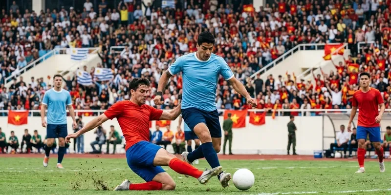 Cầu thủ Uruguay và Tây Ban Nha tranh vị trí dẫn đầu